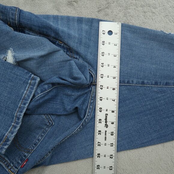Levi's Jeans Women's Size 32 Blue Mid-Rise Boyfriend 26.5" Inseam Distressed - Picture 6 of 16